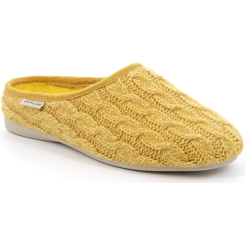 Schoenen Dames Leren slippers Grunland DSG-CI2529 Geel