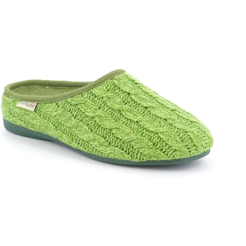 Schoenen Dames Leren slippers Grunland DSG-CI2529 Groen