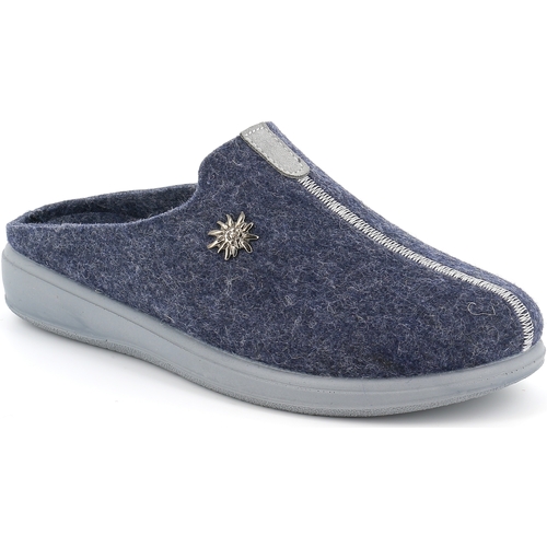 Schoenen Dames Leren slippers Grunland DSG-CI3151 Blauw