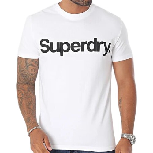 Textiel Heren T-shirts korte mouwen Superdry 223126 Wit