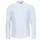 Textiel Heren Overhemden lange mouwen Tommy Jeans TJM MAO STRIPE LINEN BLEND SHIRT Wit / Blauw