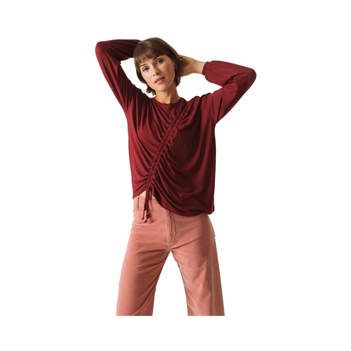 Textiel Dames Sweaters / Sweatshirts Skfk T-Shirt Bezi - Burgundy Bordeaux