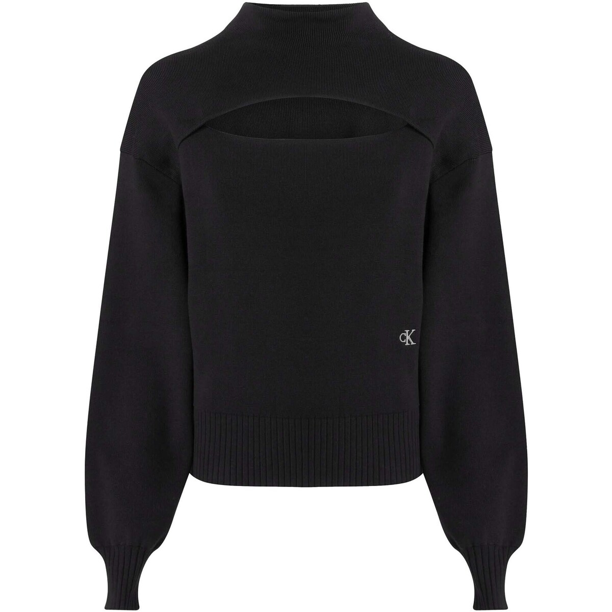 Textiel Dames Sweaters / Sweatshirts Ck Jeans Cut Out Loose Sweate Zwart