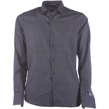 Textiel Heren Overhemden lange mouwen Sl56 Camicia Fantasia Blauw