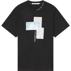 Textiel Heren T-shirts & Polo’s Calvin Klein Jeans Splash Photoprint Te Zwart