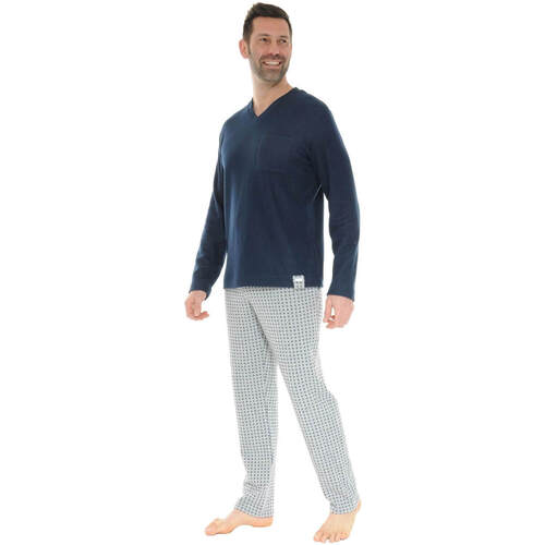 Textiel Heren Pyjama's / nachthemden Pilus BLAISE Blauw