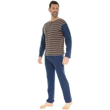Textiel Heren Pyjama's / nachthemden Christian Cane DARIUS Blauw