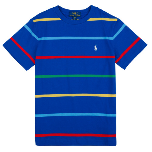 Textiel Jongens T-shirts korte mouwen Polo Ralph Lauren SSCNM2-KNIT SHIRTS-T-SHIRT Blauw