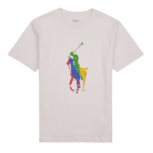 Textiel Kinderen T-shirts korte mouwen Polo Ralph Lauren SS CN-KNIT SHIRTS-T-SHIRT Wit