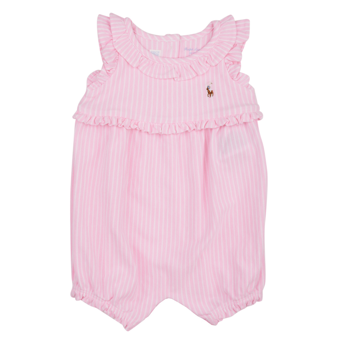 Textiel Meisjes Jumpsuites / Tuinbroeken Polo Ralph Lauren YDOXMSHBBL-ONE PIECE-SHORTALL Roze