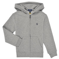 Textiel Kinderen Sweaters / Sweatshirts Polo Ralph Lauren FZ HOOD-TOPS-KNIT Grijs / Chiné