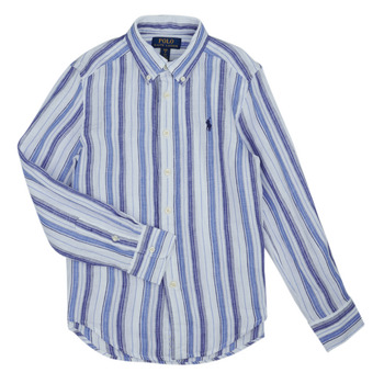 Textiel Jongens Overhemden lange mouwen Polo Ralph Lauren 322902178005 Blauw / Ciel
