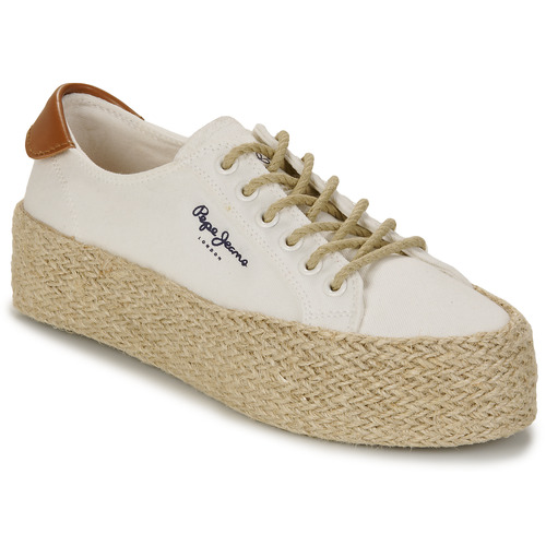 Schoenen Dames Lage sneakers Pepe jeans KYLE CLASSIC Wit / Brown