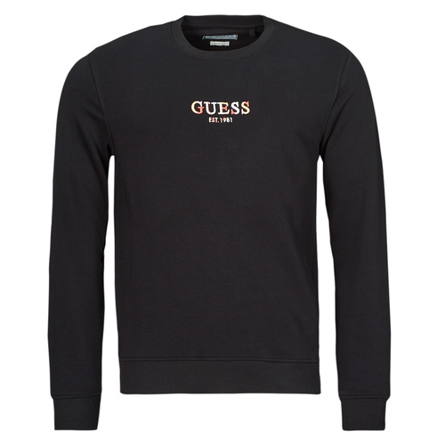 Textiel Heren Sweaters / Sweatshirts Guess LOGO CN Zwart
