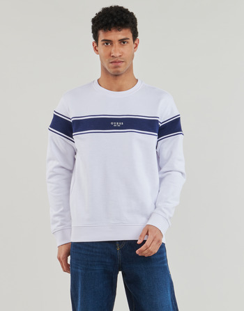 Textiel Heren Sweaters / Sweatshirts Guess INSERTED STRIPE Wit