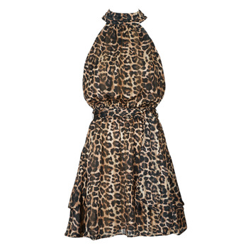 Textiel Dames Korte jurken Guess SL ROMANA FLARE Leopard
