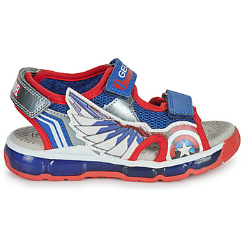 Geox J SANDAL ANDROID BOY Blauw / Rood / Wit