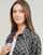 Textiel Dames Overhemden MICHAEL Michael Kors EMPIRE LOGO CAMP SHRT Zwart / Wit