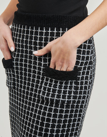 Karl Lagerfeld boucle knit skirt Zwart / Wit