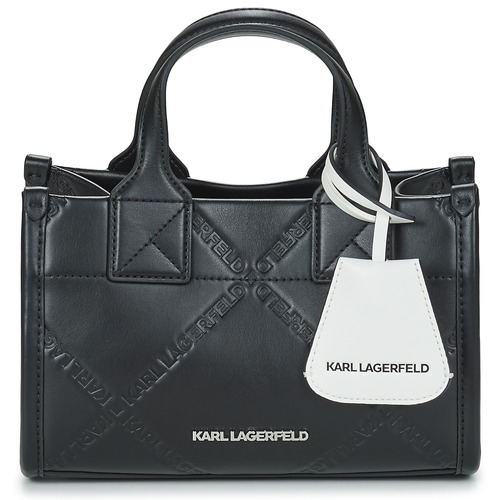 Tassen Dames Handtassen kort hengsel Karl Lagerfeld K/SKUARE SM TOTE EMBOSSED Zwart