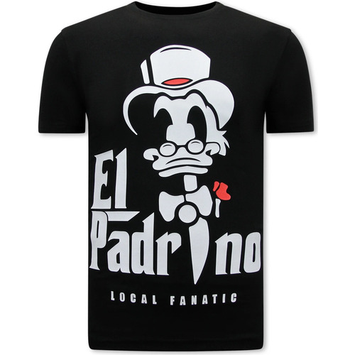Textiel Heren T-shirts korte mouwen Local Fanatic EL Padrino Print Zwart