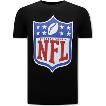 Textiel Heren T-shirts korte mouwen Local Fanatic NFL Shield Team Print Zwart
