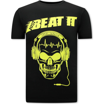 Textiel Heren T-shirts korte mouwen Local Fanatic Just Beat It Print Zwart