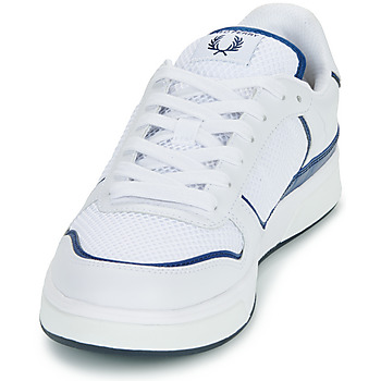 Fred Perry B300 Leather / Mesh Wit / Blauw