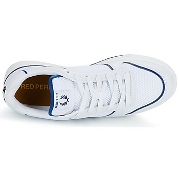 Fred Perry B300 Leather / Mesh Wit / Blauw