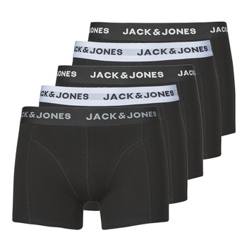 Ondergoed Heren Boxershorts Jack & Jones JACSOLID TRUNKS 5 PACK OP Zwart