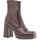 Schoenen Dames Enkellaarzen Vinyl Shoes Boots / laarzen vrouw bruin Brown
