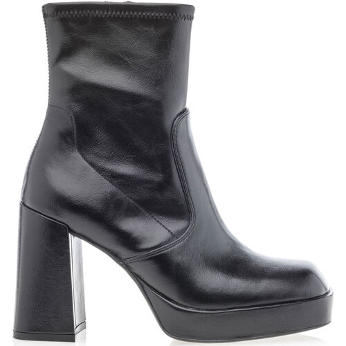 Schoenen Dames Enkellaarzen Vinyl Shoes Boots / laarzen vrouw zwart Zwart