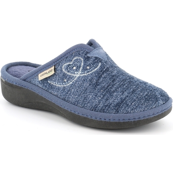 Schoenen Dames Leren slippers Grunland DSG-CI2534 Blauw