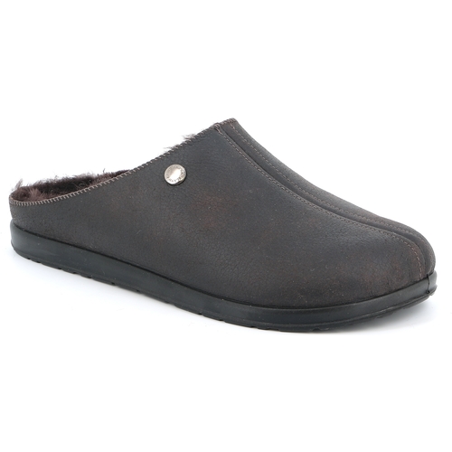 Schoenen Heren Leren slippers Grunland DSG-CE0267 Brown