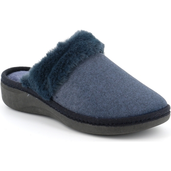 Schoenen Dames Leren slippers Grunland DSG-CI2535 Blauw