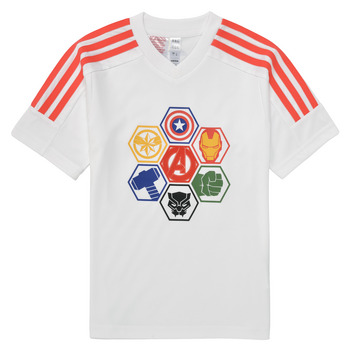 Textiel Jongens T-shirts korte mouwen Adidas Sportswear LK MARVEL AVENGERS T Wit / Rood