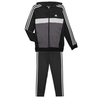 Textiel Kinderen Trainingspakken Adidas Sportswear J 3S TIB FL TS Zwart / Grijs