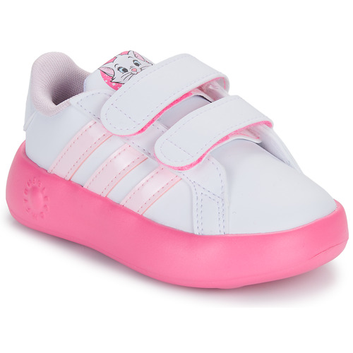 Schoenen Meisjes Lage sneakers Adidas Sportswear GRAND COURT 2.0 Marie CF I Wit / Roze