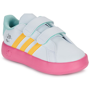 Schoenen Meisjes Lage sneakers Adidas Sportswear GRAND COURT MINNIE CF I Wit / Roze