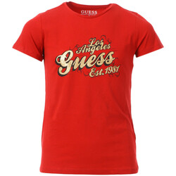 Textiel Jongens T-shirts & Polo’s Guess  Rood