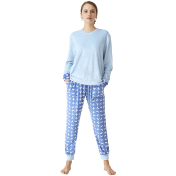Textiel Dames Pyjama's / nachthemden J&j Brothers JJBDP0801 Blauw