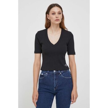 Textiel Dames T-shirts & Polo’s Calvin Klein Jeans J20J222379 Zwart