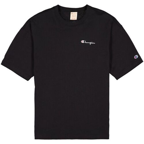 Textiel Heren T-shirts & Polo’s Champion Reverse Weave Small Script Logo T-Shirt - Black Zwart