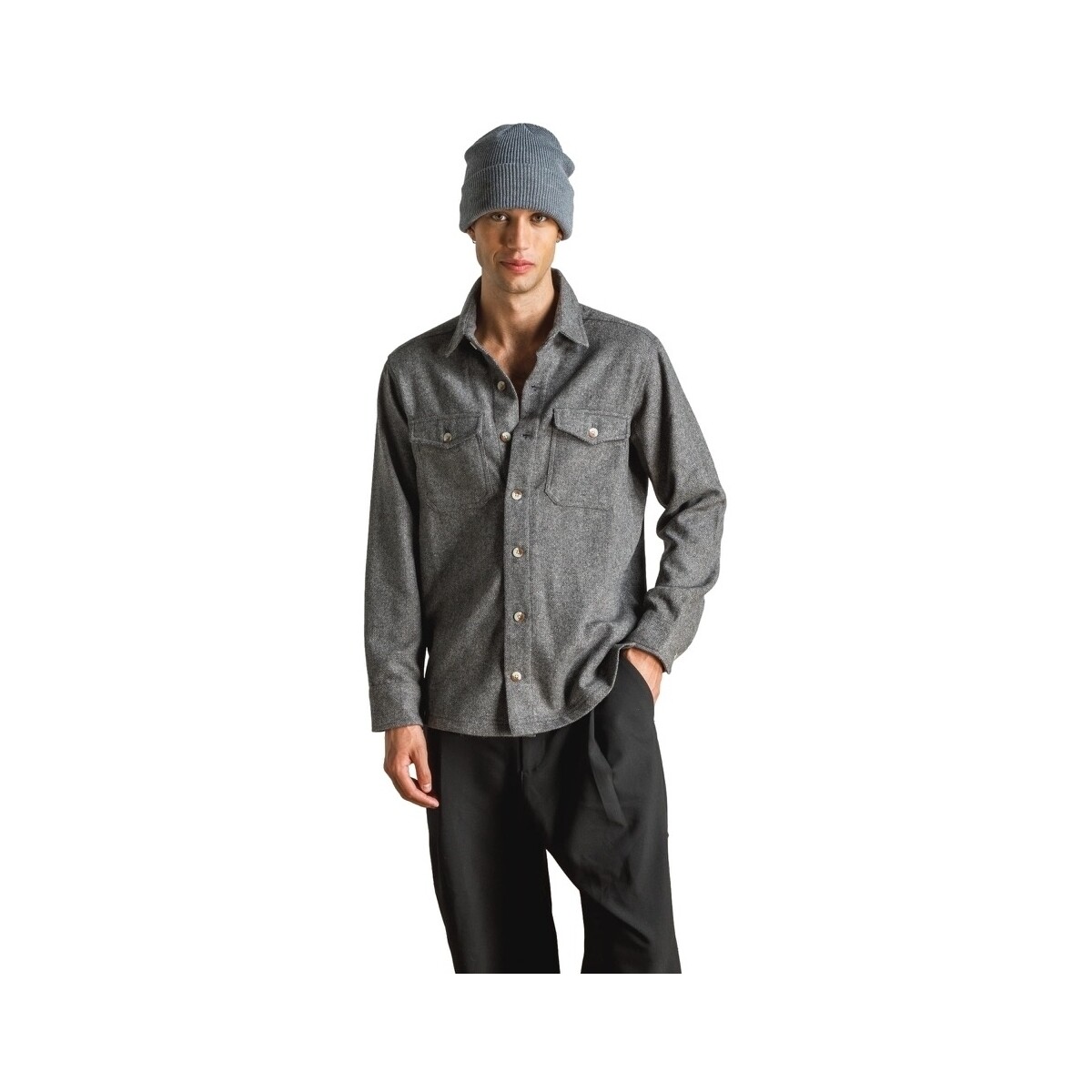 Textiel Heren Overhemden lange mouwen Otherwise Swanson Overshirt - Grey Grijs