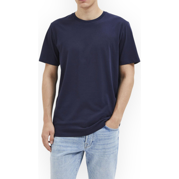 Textiel Heren T-shirts & Polo’s Selected 16087842 NAVYBLAZER Blauw