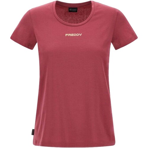 Textiel Dames T-shirts & Polo’s Freddy T-Shirt Manica Corta Roze
