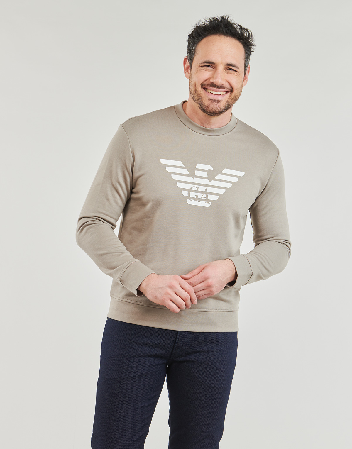 Textiel Heren Sweaters / Sweatshirts Emporio Armani FELPA 8N1MR6 Taupe / Beige