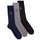 Accessoires Sokken Polo Ralph Lauren 86255PK-3PK DOT-CREW SOCK-3 PACK Zwart / Grijs / Marine