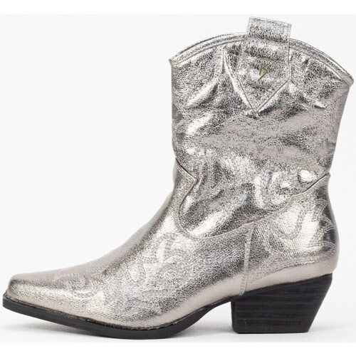 Schoenen Dames Laarzen Keslem Botines  en color plata para Zilver