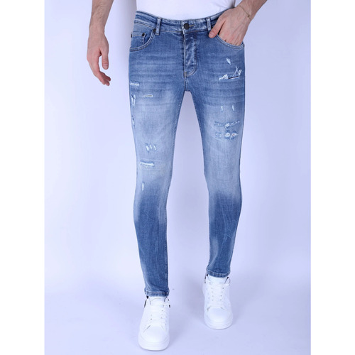 Textiel Heren Skinny jeans Local Fanatic Stoashed Jeans Stretch Blauw